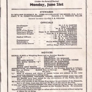 Birmingham Racecourse Farewell (Evening) Meeting 1965 Monday June 21st