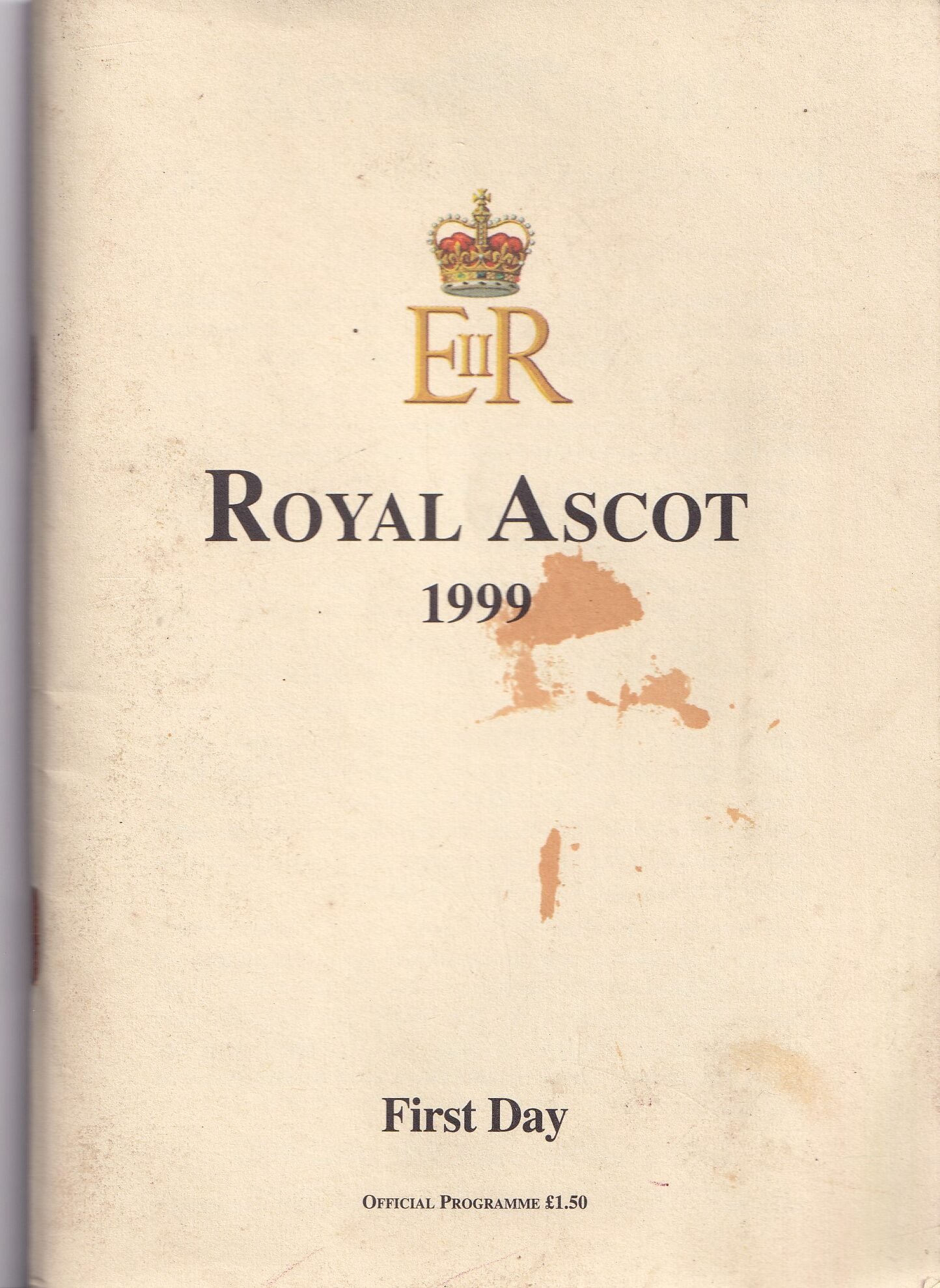 Royal Ascot 1999 First Day Tuesday 15th June Racecard Official Programme