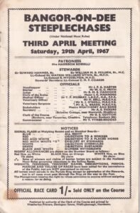 Bangor-On-Dee Steeplechases Third April Meeting Saturday 29th April 1967