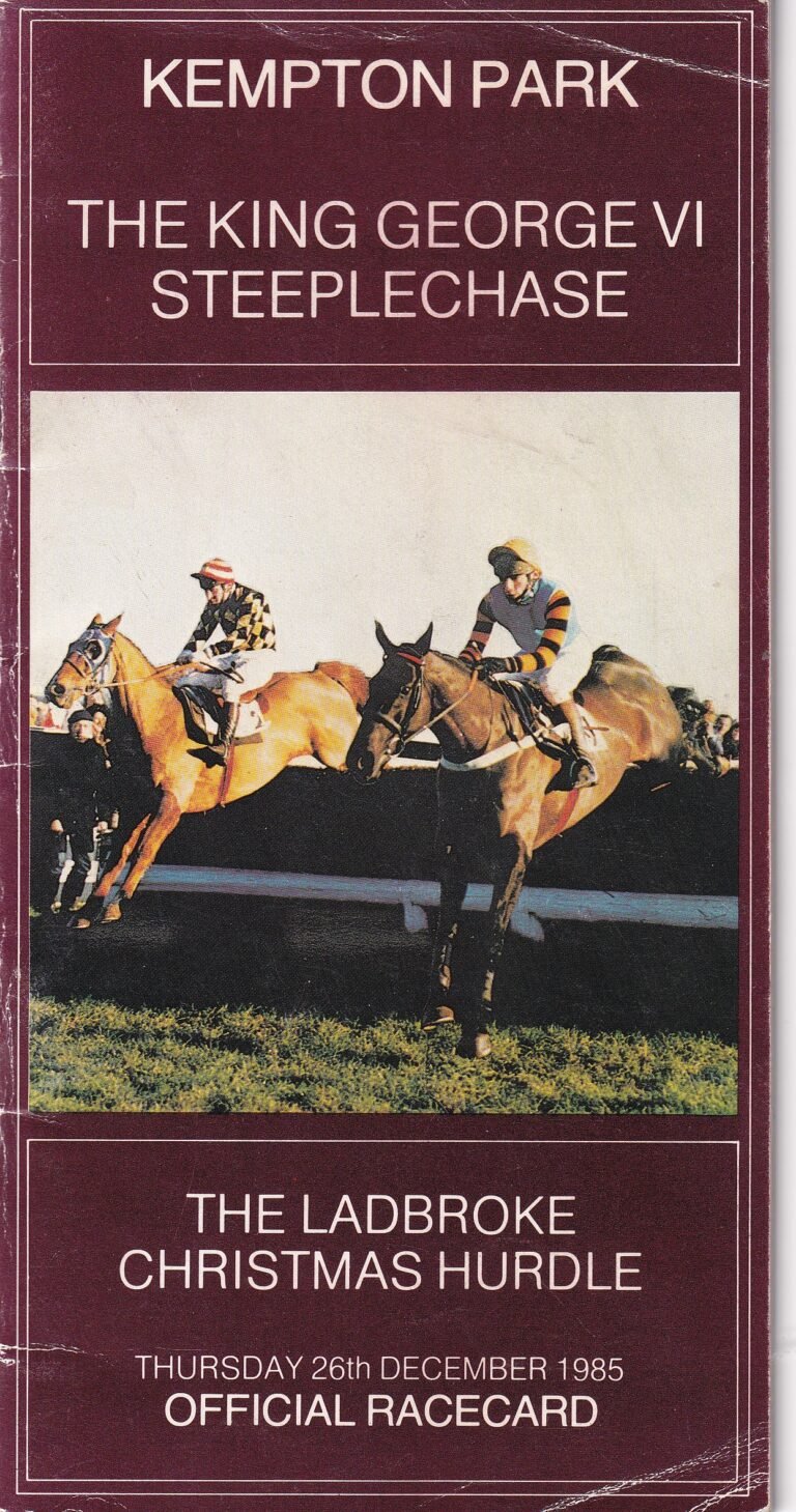 Kempton Park The King George VI Steeplechase Thursday 26th December 1985