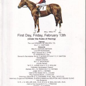 Newbury TOTE Meeting 1998 First Day Friday February 13th