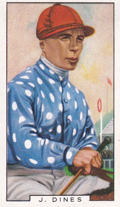 Famous Jockeys Series Of 48 No. 1 J. Dines In The Colours Of Mr. Adam Boazman