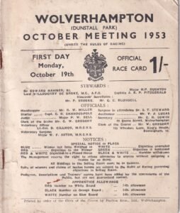 Wolverhampton (Dunstall Park) First Day Monday 19th October 1953