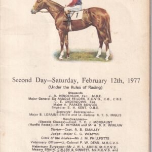 Newbury February Meeting Schweppes Gold Trophy Day February 12th 1977