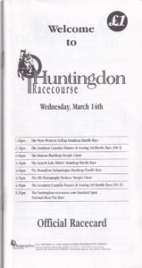 Huntingdon Racecourse Wednesday March 14th 2001 Official Racecard