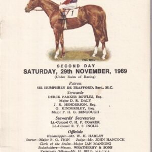 Newbury Second November Meeting Saturday 29th November 1969 Racecard