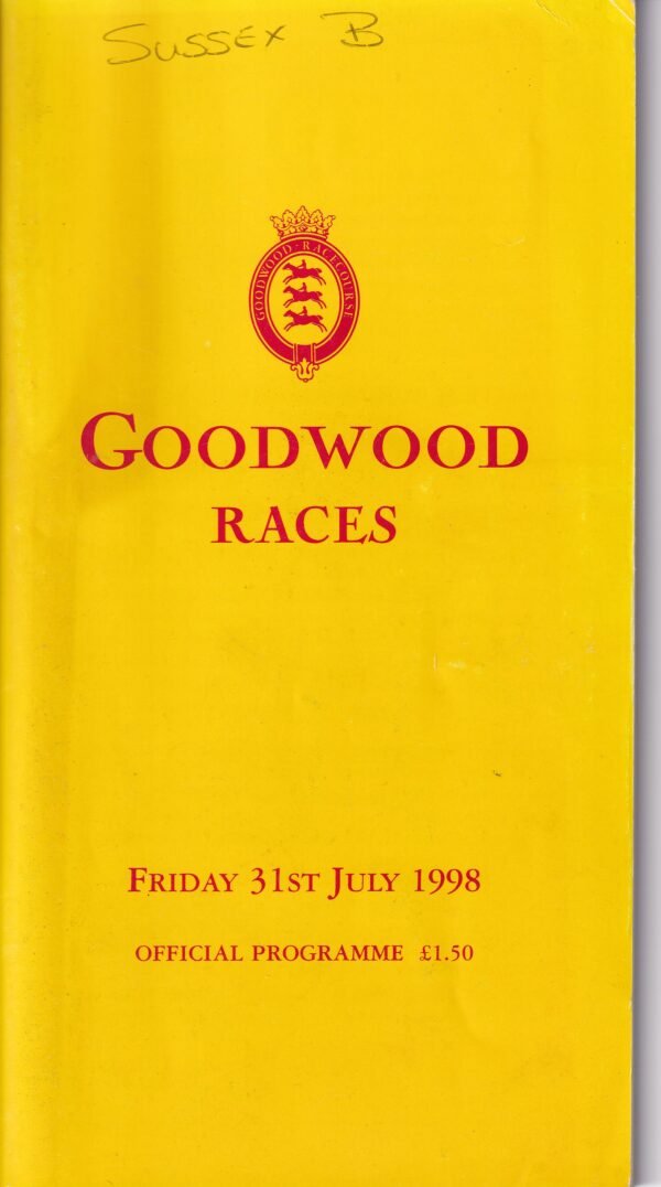 Goodwood Races Friday 31st July 1998 Official Programme