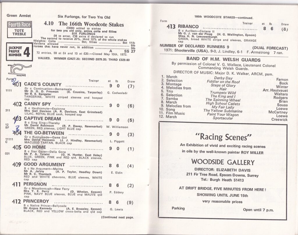 4.10 The 166t Woodcote Stakes