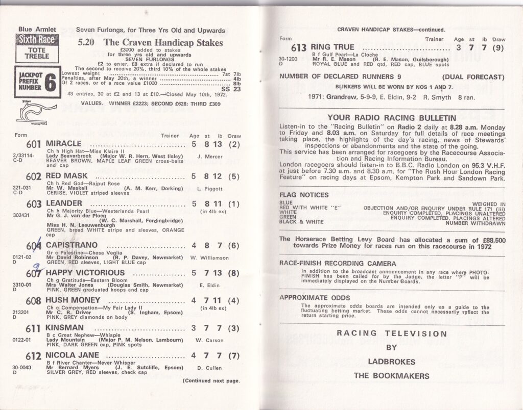 5.20 The Craven Handicap Stakes