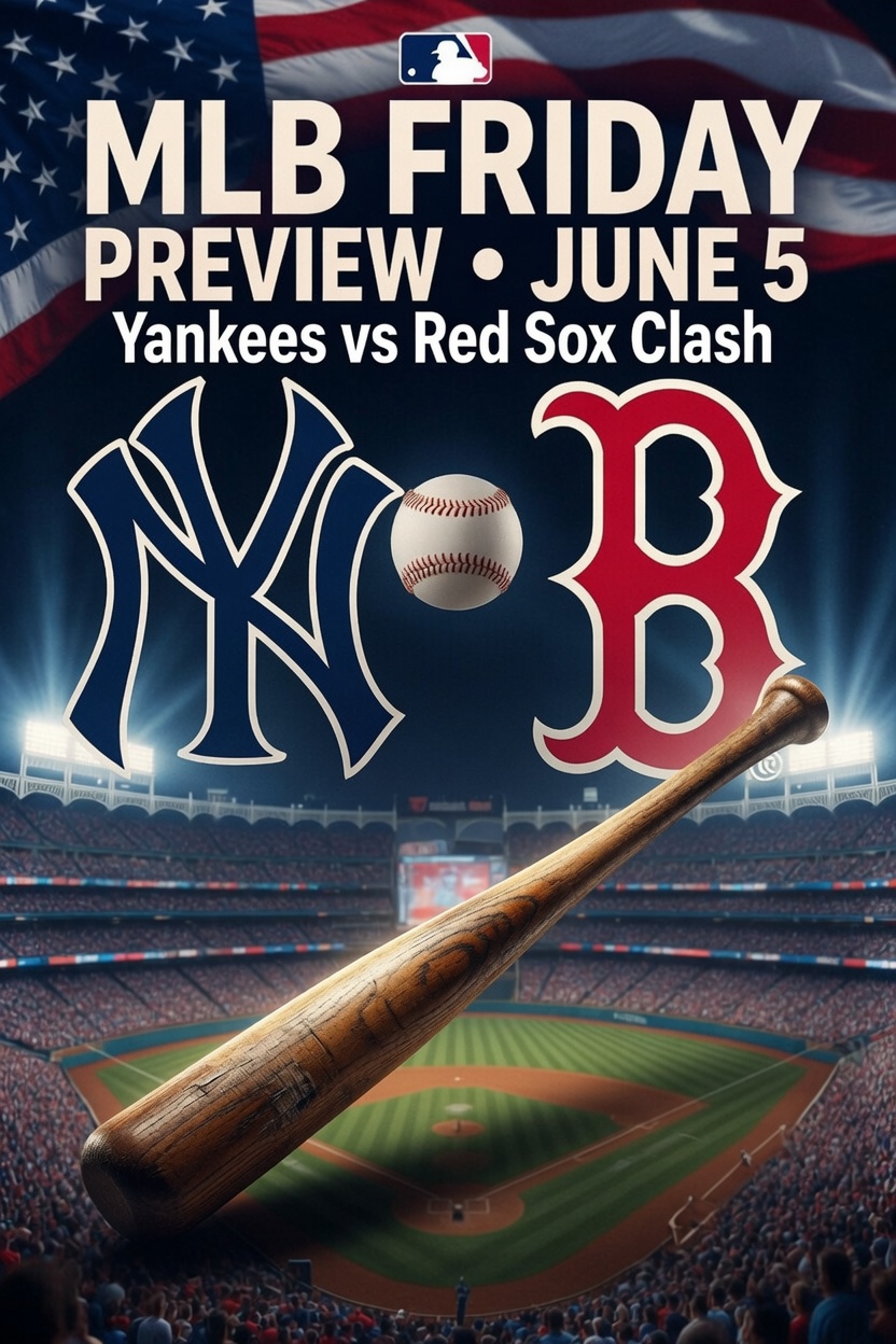 MLB Preview June 5: Full Friday Schedule Featuring Yankees–Red Sox Clash