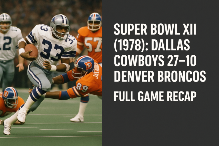 Super Bowl XII (1978): Dallas Cowboys 27–10 Denver Broncos | Full Game Recap