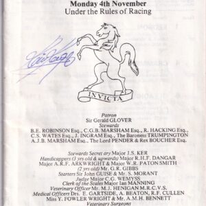 Folkestone Races November 4th 1985 Racecard